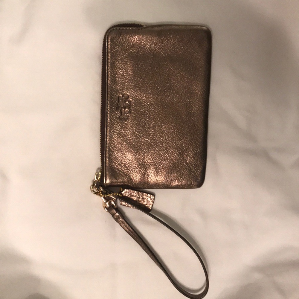 Coach Metallic Wristlet (New)
